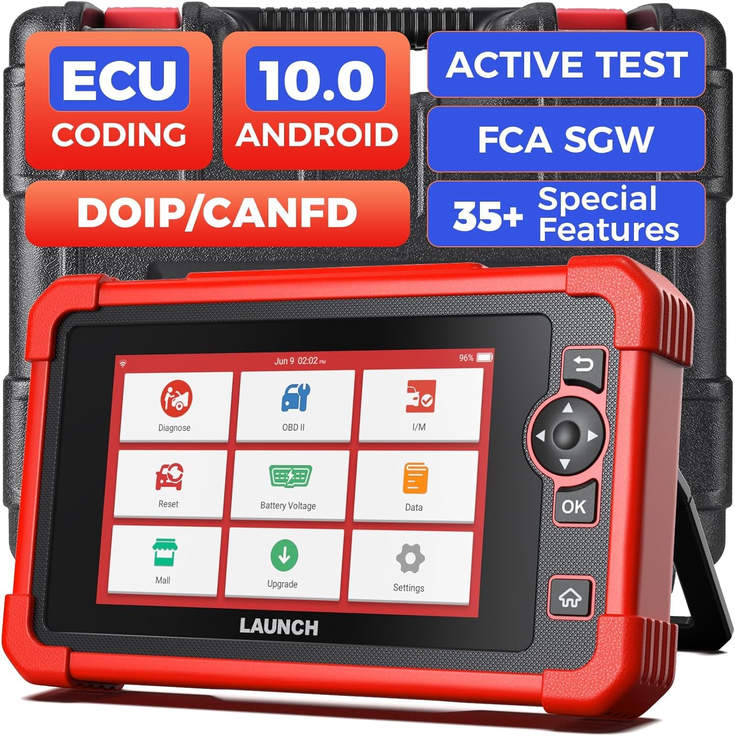 LAUNCH X431 CRP919X CANFD & DOIP Diagnostic Tool, 2025 ECU Coding, FCA AutoAuth, Bidirectional Scan Tool, V.A.G Guided, 35+ Reset, All Systems Diagnostic Scanner, 150+ Brands Car Scanner