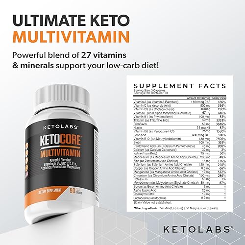 Miniatura 2 de Ketocore Keto Vitaminas Multivitamínico Keto para hombres y mujeres Suplementos cetogénicos y suplementos dietéticos carnívoros, multivitamínico