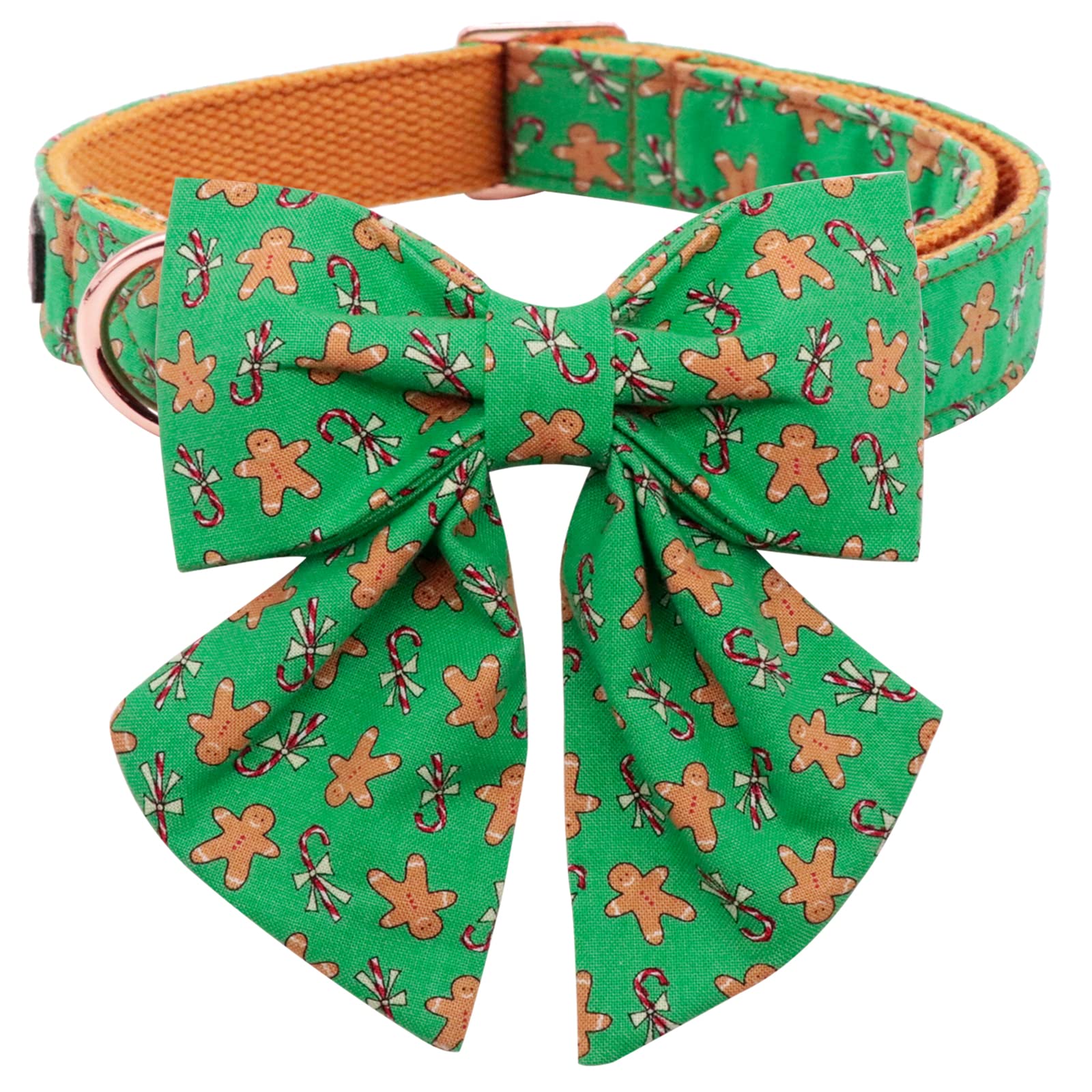 Paws Dog Collar with Bow Tie Soft Comfortable Adjustable