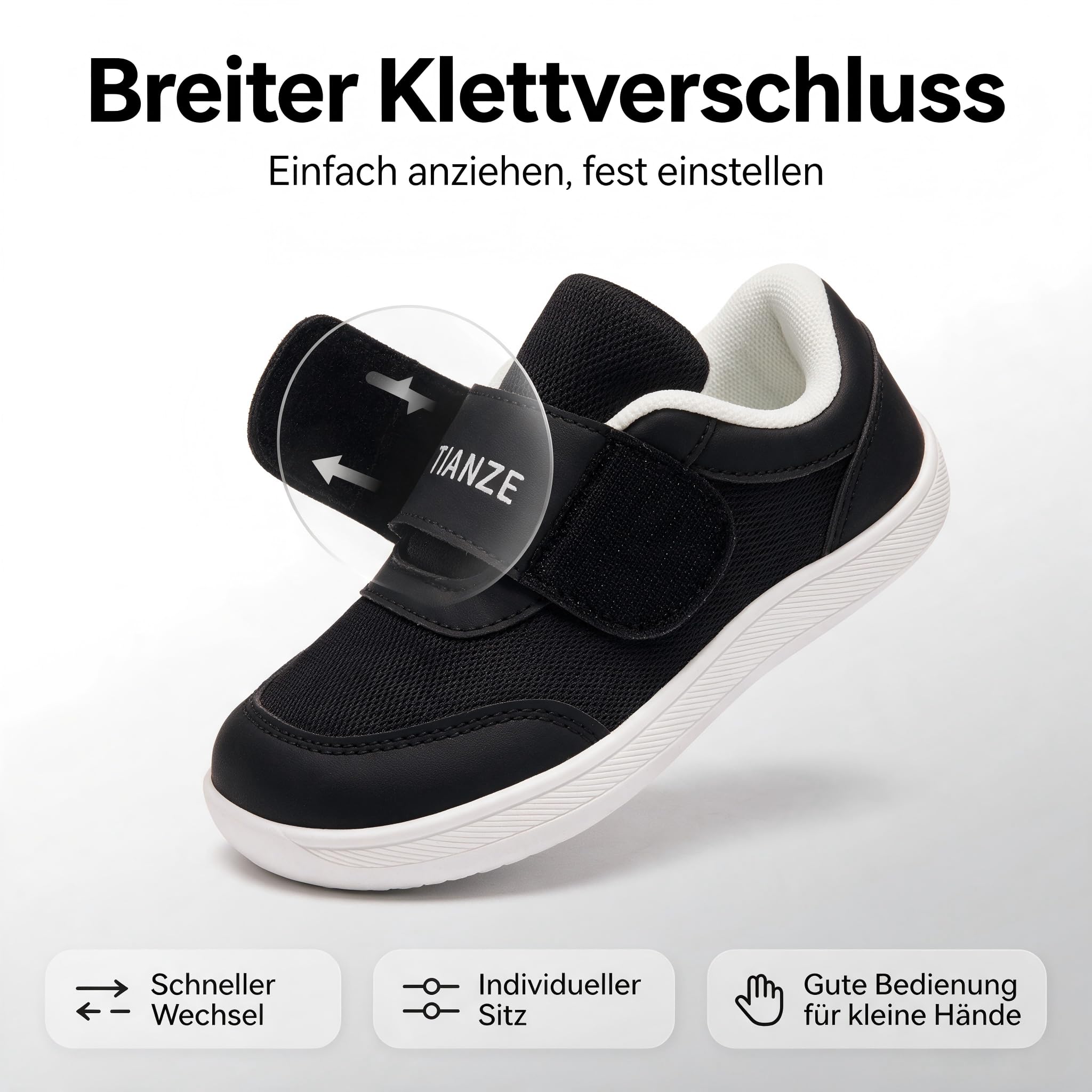 Scarpe da ginnastica unisex per bambini, con punta larga, leggere, antiscivolo, comode, minimaliste, per camminare all'aperto, per ragazzi e ragazze