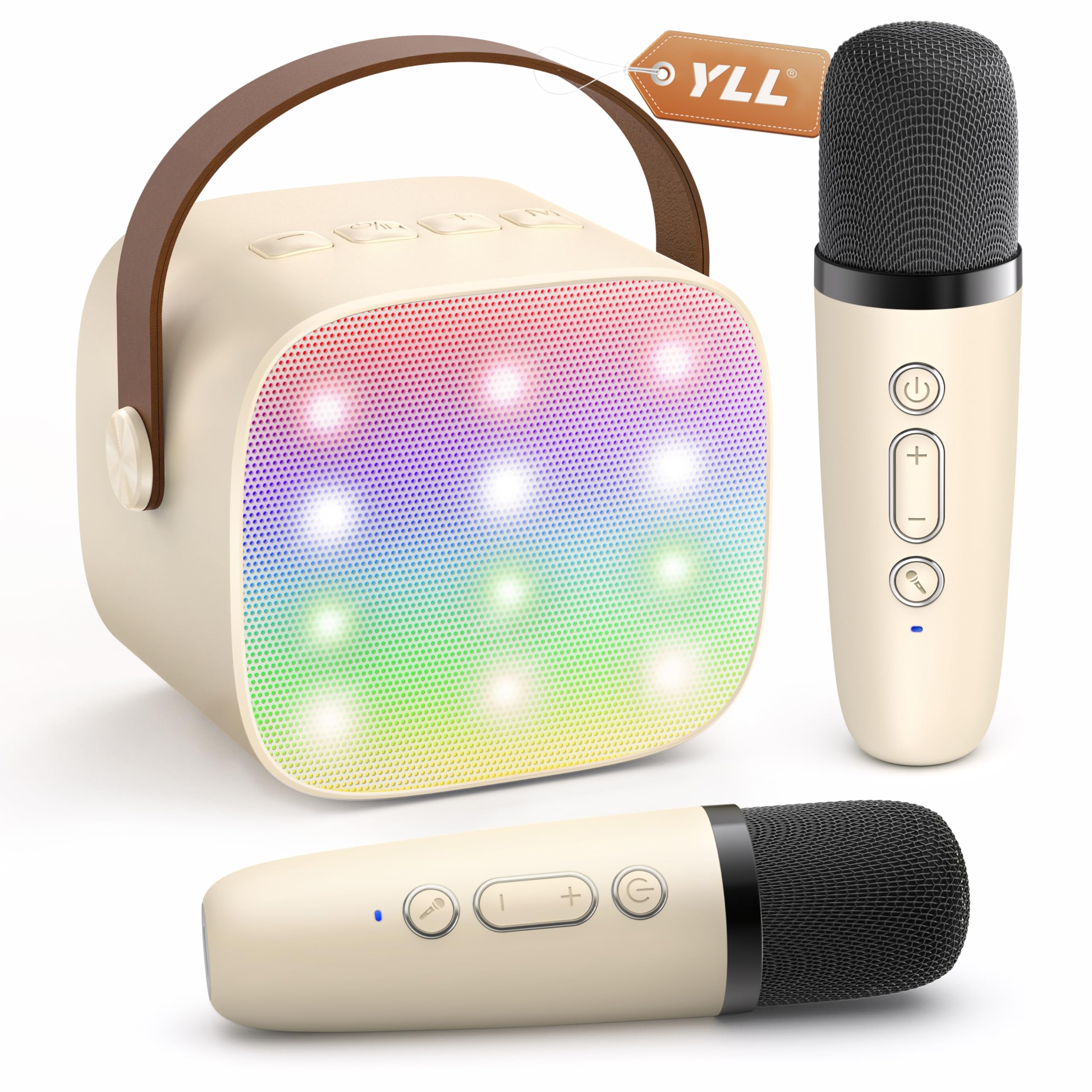 YLL Karaoke Microphone 2 Pack(K1 Beige), K1-L