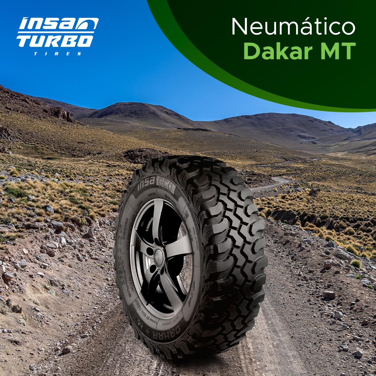 Neumático Dakar MT 4x4 - Todoterreno - Neumático de Verano - Excelente Tracción Off Road - Insa Turbo