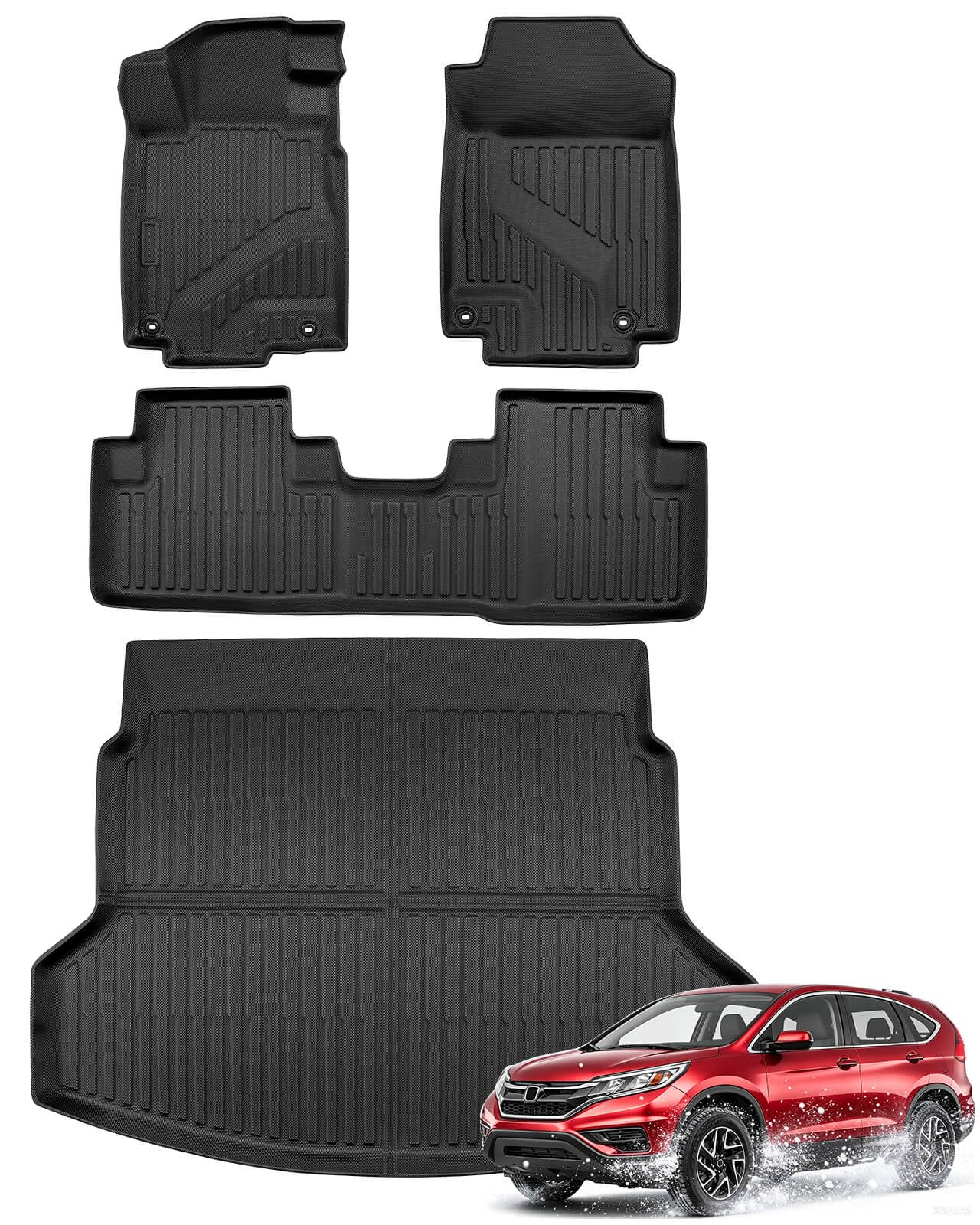 Car Floor Mats for Honda CRV 2012–2016 (No Subwoofer), Black