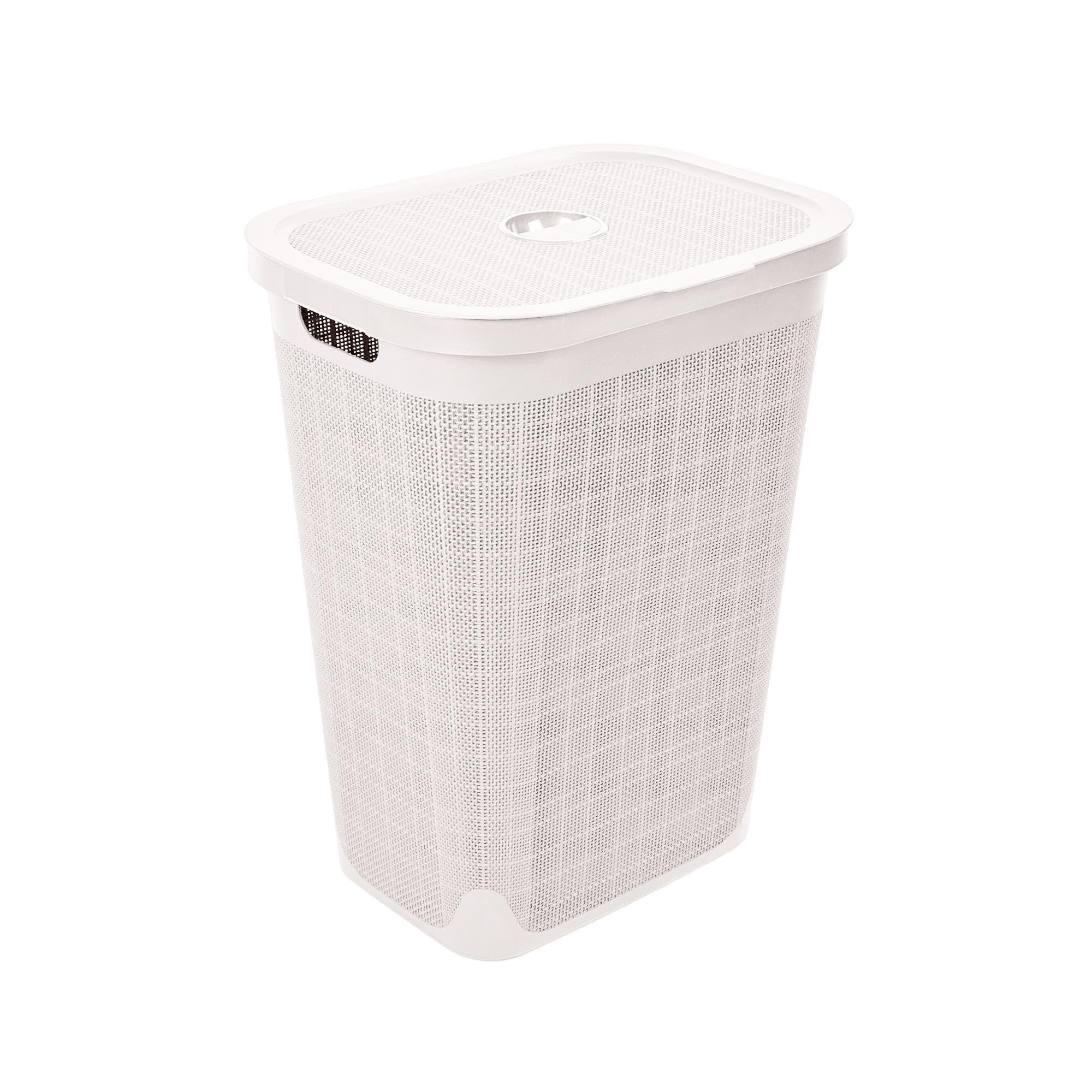 Addis Hessian 60L Laundry Hamper - Calico - Plastic - H:62.8 x W:35.2 x D:45.0 cm