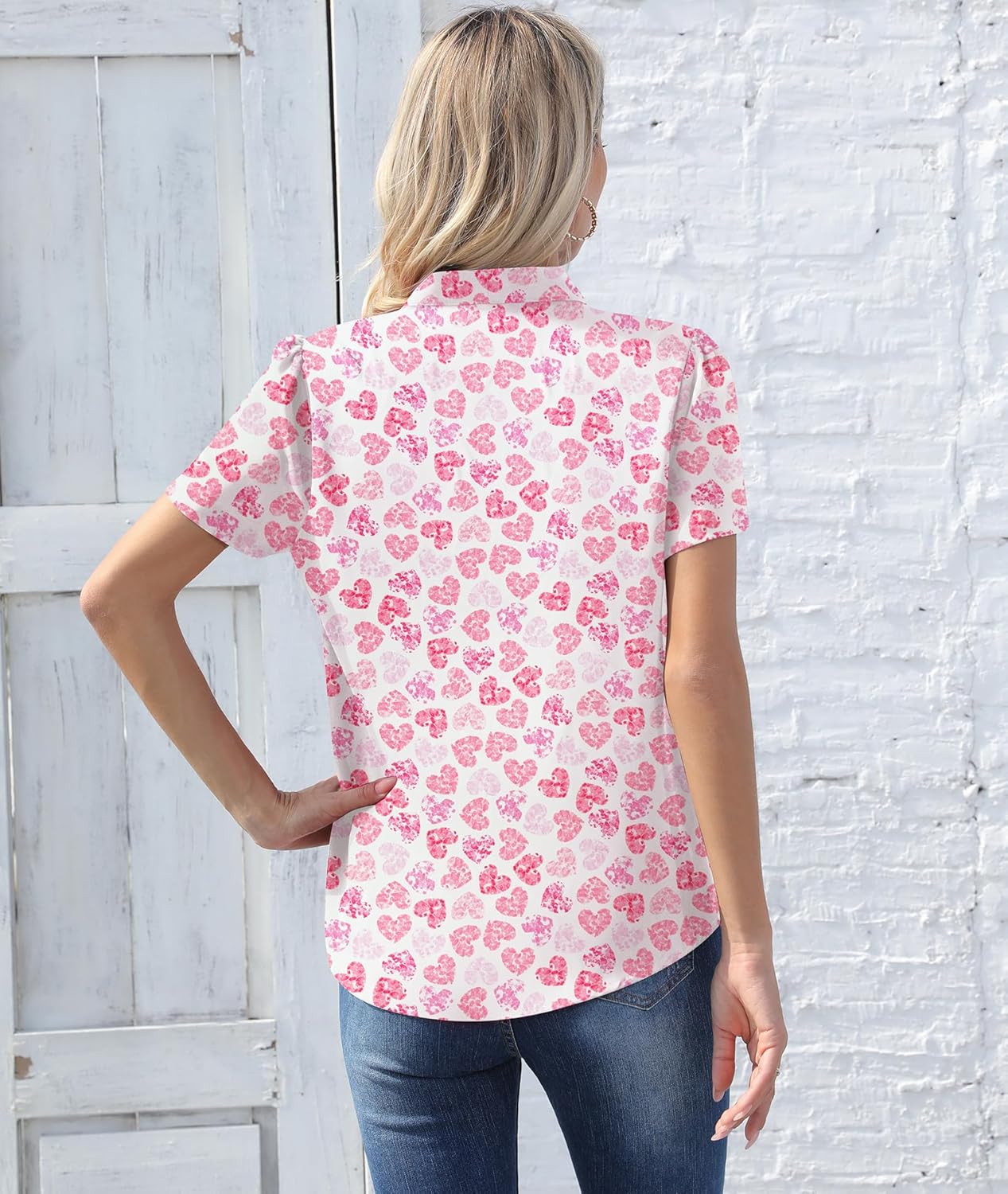 CZYINXIAN Womens Dressy Chiffon Blouse Business Work Casual Tie Neck Shirt Tops - Image 4