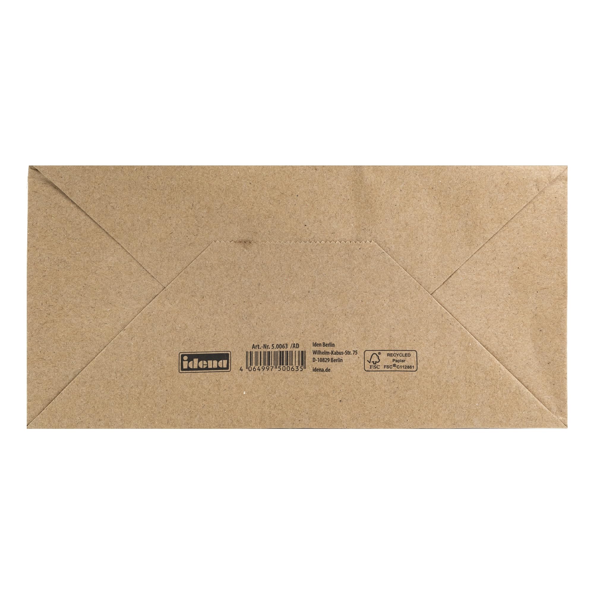 Idena 50063-225 - Papiertüten mit Henkel, 225 Stück, 25 x 11 x 32 cm, Geschenktüten aus Kraftpapier