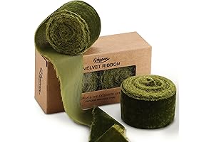 Opulent Moss Green Velvet Ribbon: Embellish Your Creations with Regal Elegance