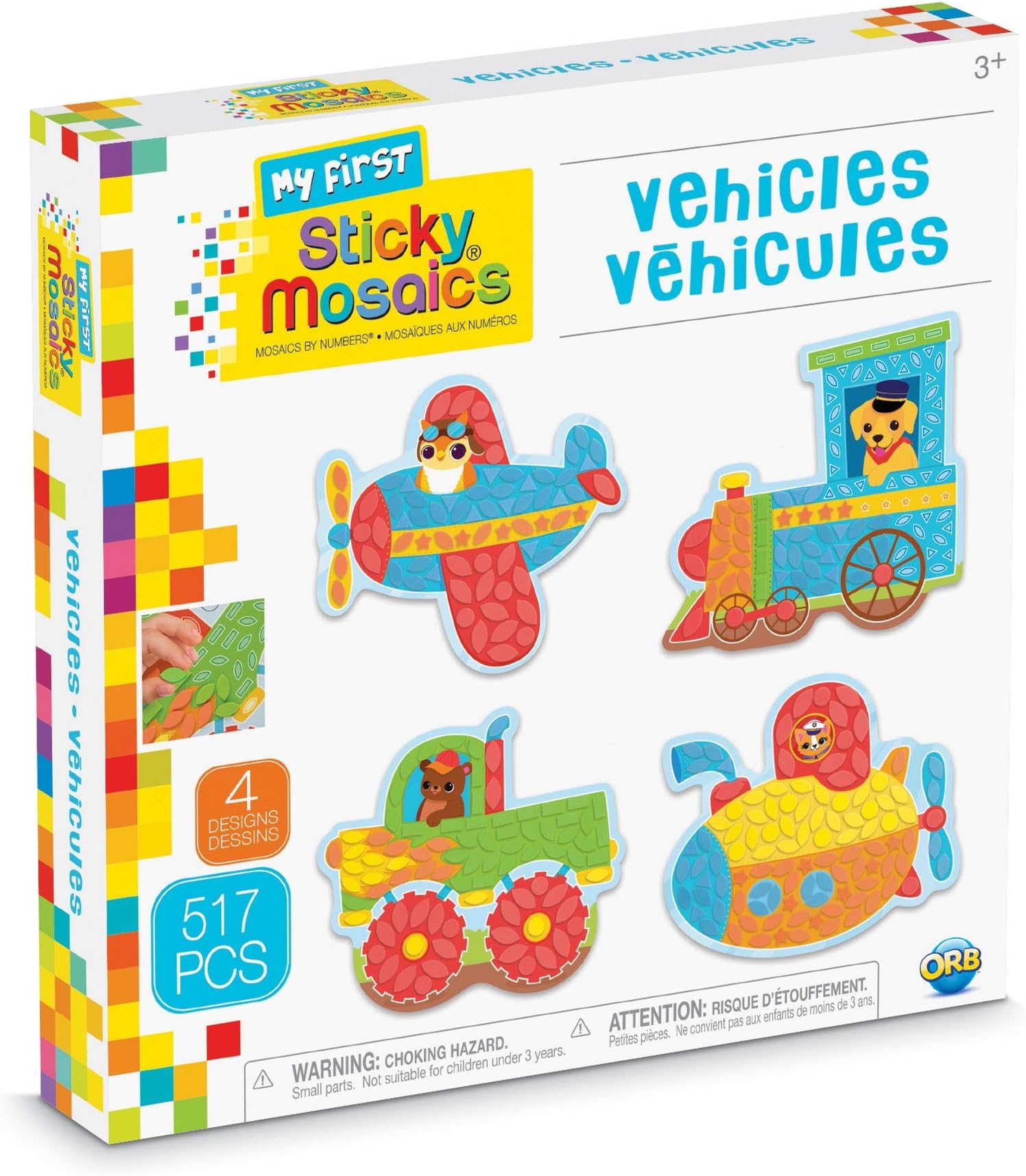 ORB 50948-00 My First Sticky Mosaics Vehicles, Multi