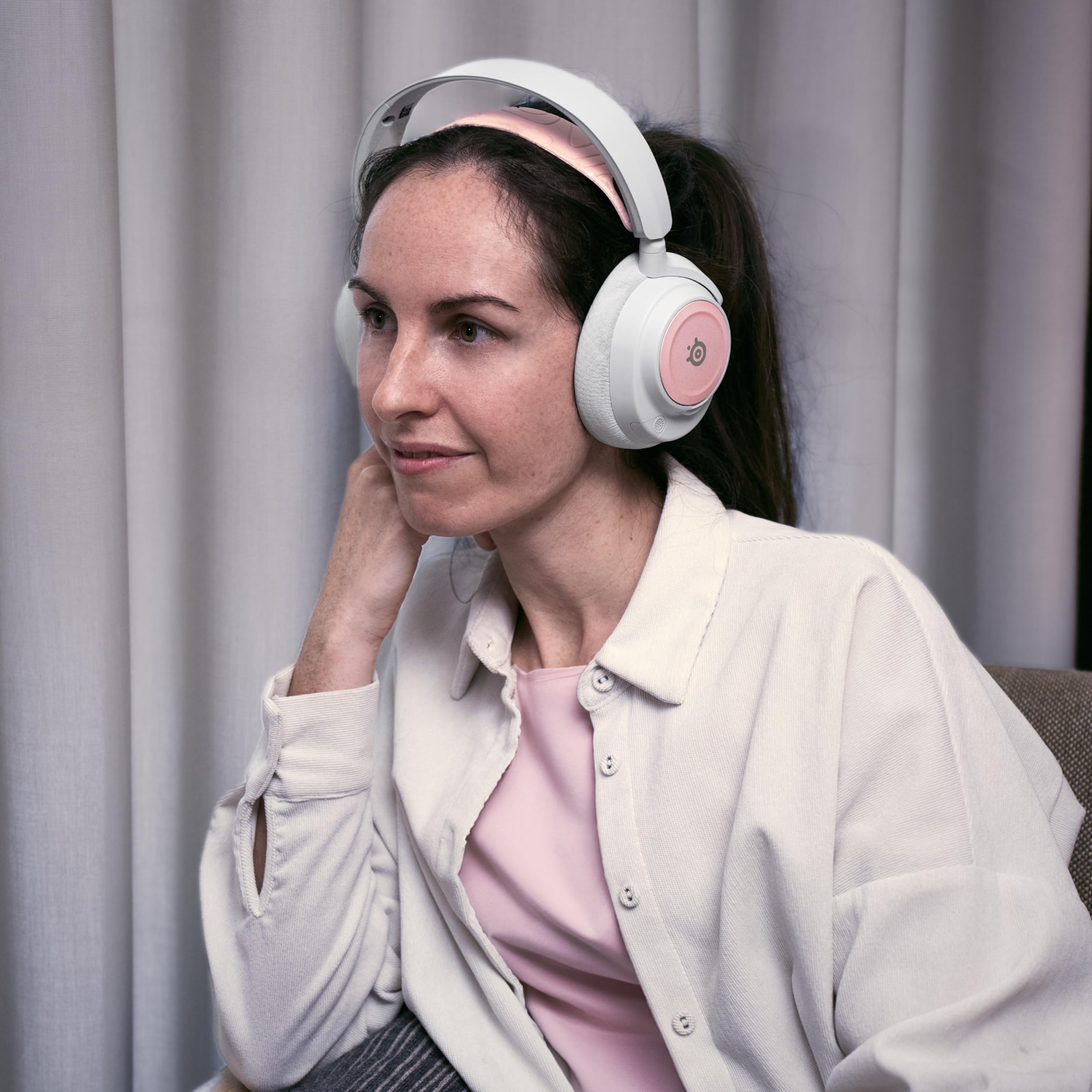 SteelSeries Arctis Nova Booster Pack Rose Quartz, Gaming Headset Accessory, Dual color Nylon Headband - Image 4