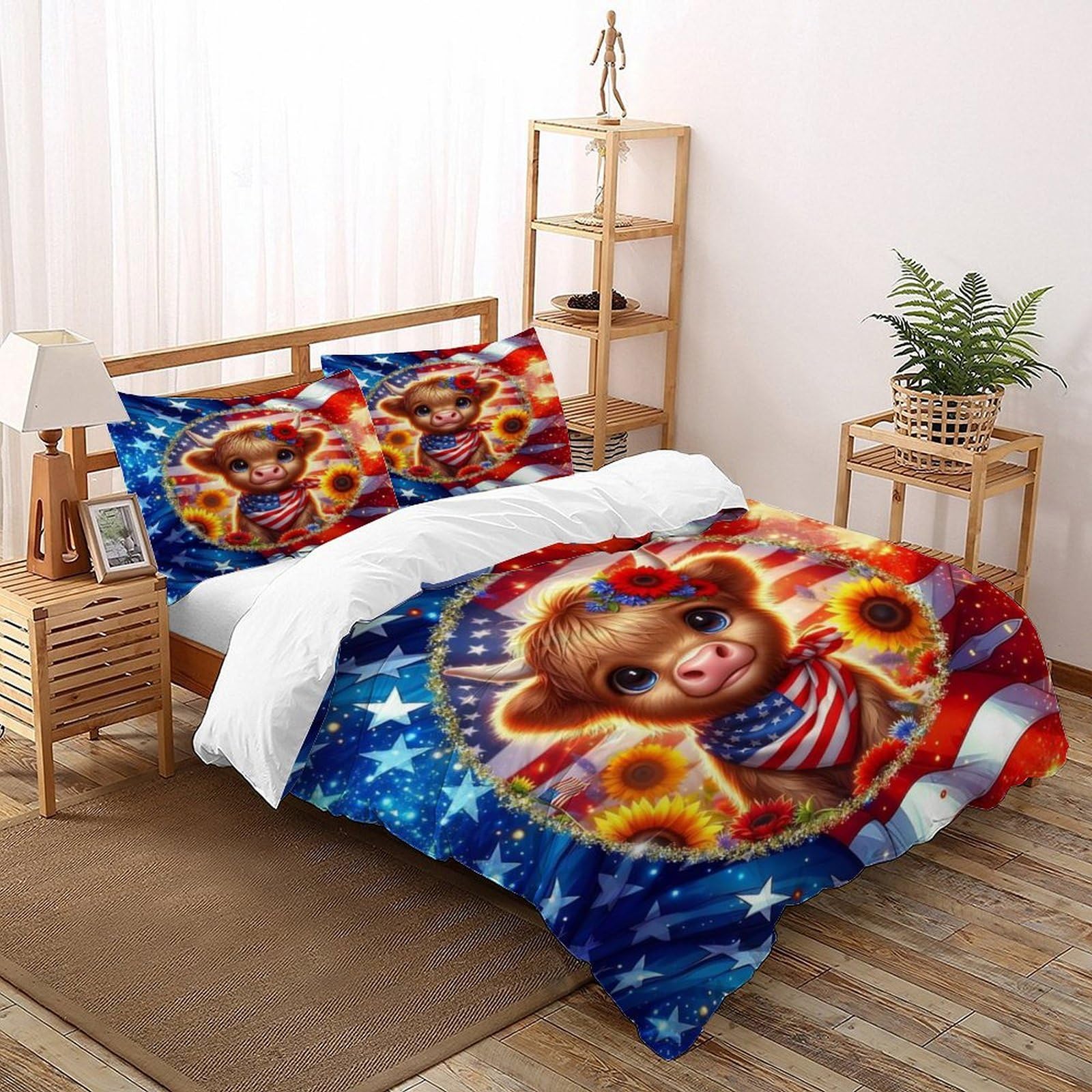 Housse de couette Highland 200x200 avec 2 taies d'oreiller