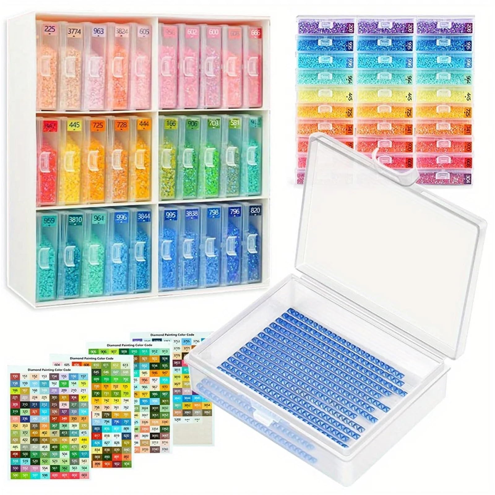Aufbewahrungsbox für Fuse Beads 30 Stück Sicherungsperlen-Organizer – for selbstgemachten Perlenschmuck und Bastelaufbewahrung, geeignet for Kunstwerkzeuge