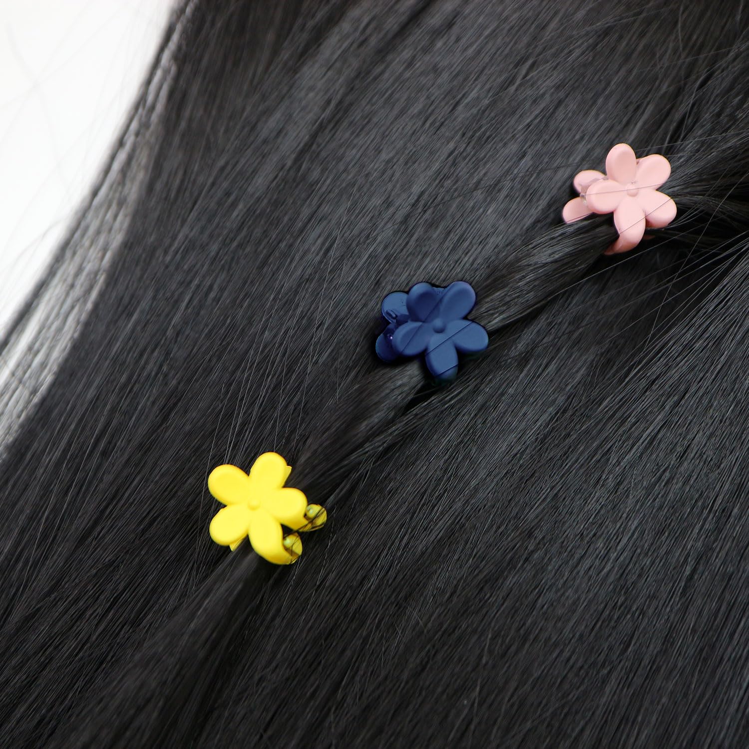 Amazon.co.jp: ヘアクリップ ミニ 花【ブラック】黒 小さめ かわいい  