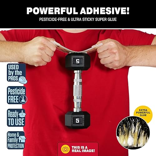 Miniatura 2 de Catchmaster Tablas de pegamento para trampas para cucarachas, 10 unidades, atrapa insectos, escorpión, araña, grillo y cucarachas para el hogar,