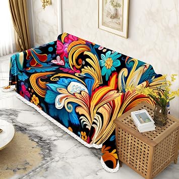 Couch Cover for 3 Cushion Couch Floral Sofa Covers Washable Couch Throw Covers Pet Friendly Sofa Slipcover Durable Furniture Couch Protector 91x134