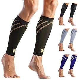 Calf Compression Sleeve - Leg Compression Sleeves for Shin Splints, Varicose Vein Compression Leg Sleeve for Women & Men, Calf Sleeves for Runners, 20-30mmHg - XL