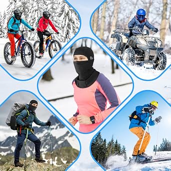 Winter Balaclava Ski Mask for Men Women, Windproof Thermal Face Mask Cold Weather Scarf for Cycling Skiing Climbing