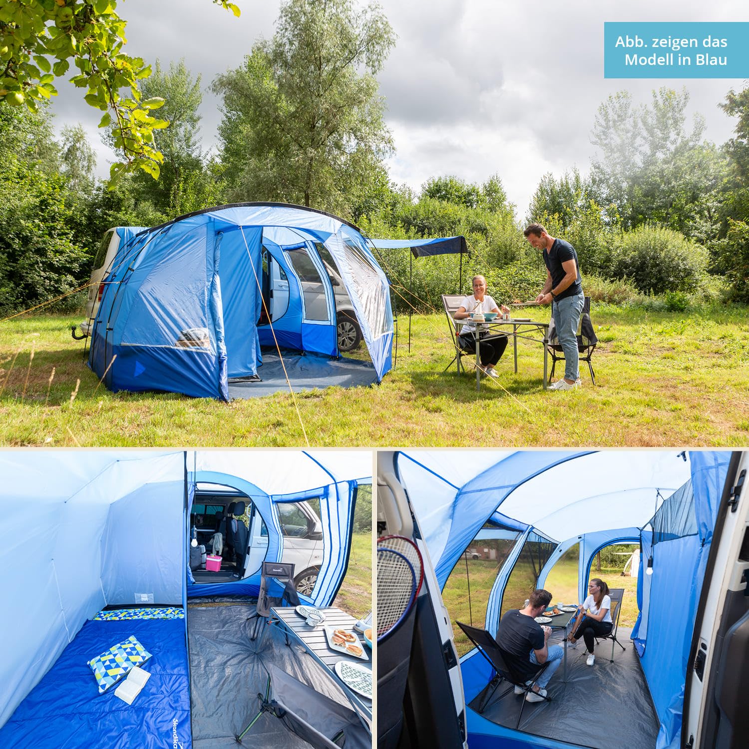 Skandika Aarhus Travel 2 / Aarhus Air Protect Tenda da campeggio per bus | con/senza Air Protect, 2 persone, autoportante, 2 m altezza, zanzariera