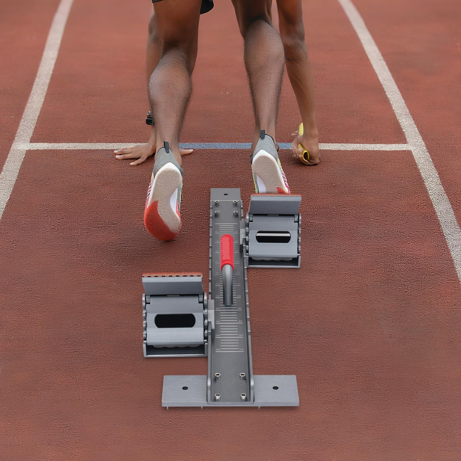 Professionelle Verstellbare Startblöcke Für Leichtathletik Nach Internationalem Wettkampfstandard Verstellbar Für Kunststoff Und Aschenbahn Mit Langen Nägeln Und Tragegriff
