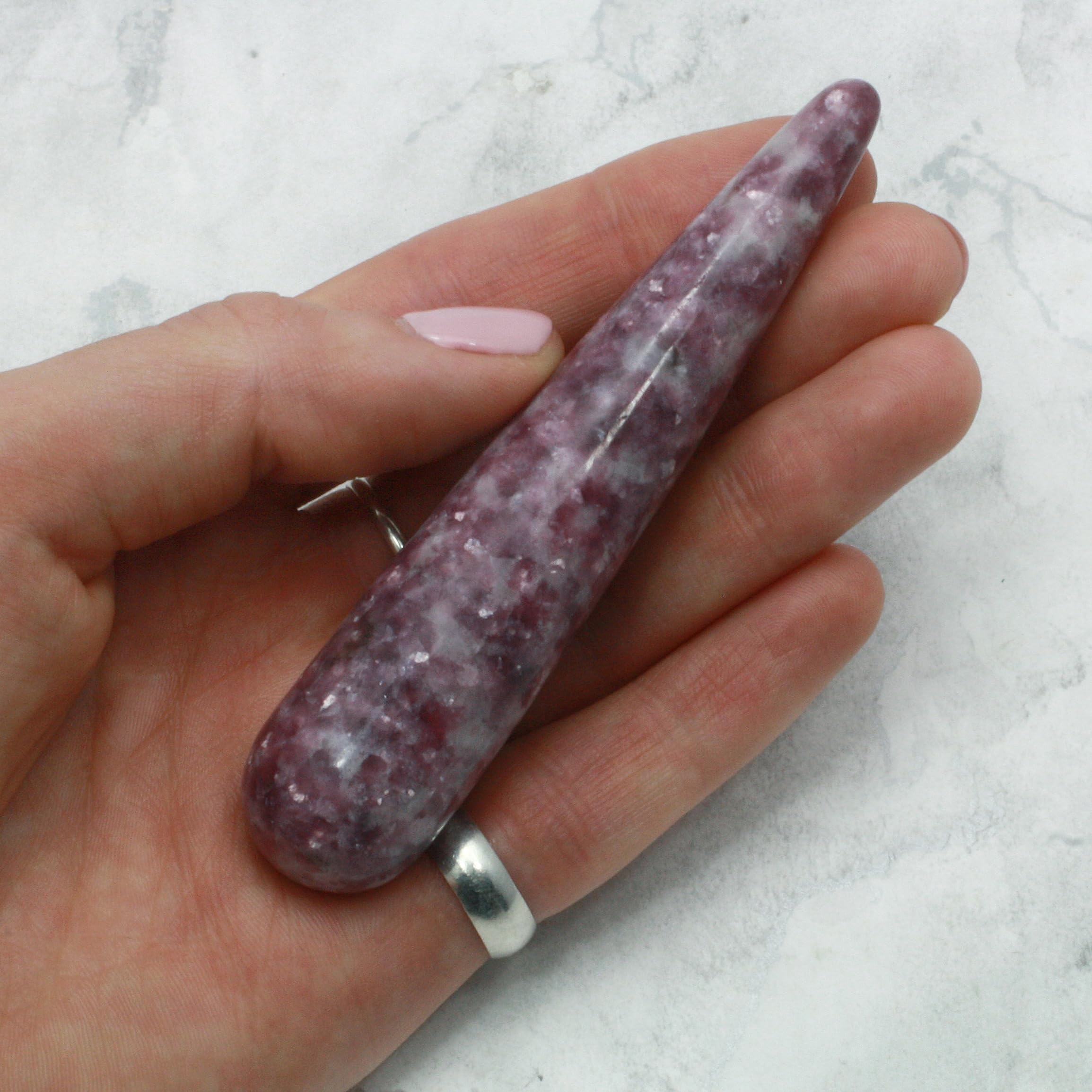 Lepidolite Crystal Massage Wand ~ 100 x 20mm