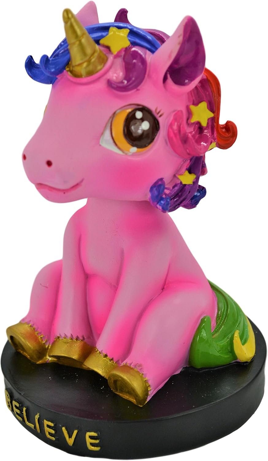 Pink Unicorn Resin Bobble Head Bobblehead Figure Car