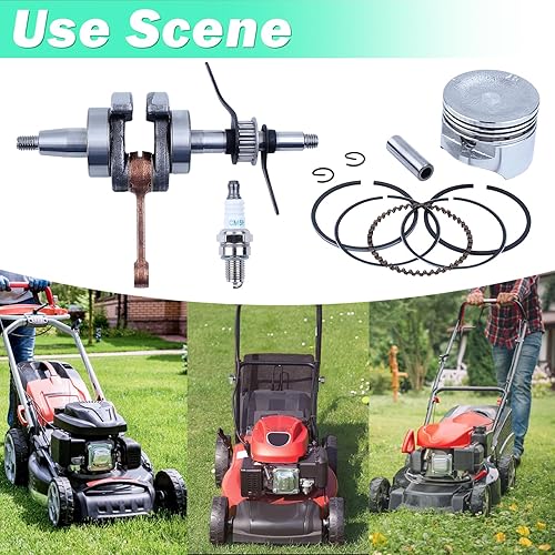 Miniatura 7 de Adefol Kit de pistón de cigüeñal de 1.535 in para Honda GX35 HHT35S UMC435A cortador de cepillo de motor 13310-Z3F-000 13101-Z0Z-000