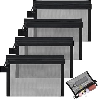 4 bolsas de malla con cremallera, bolsa de ma...