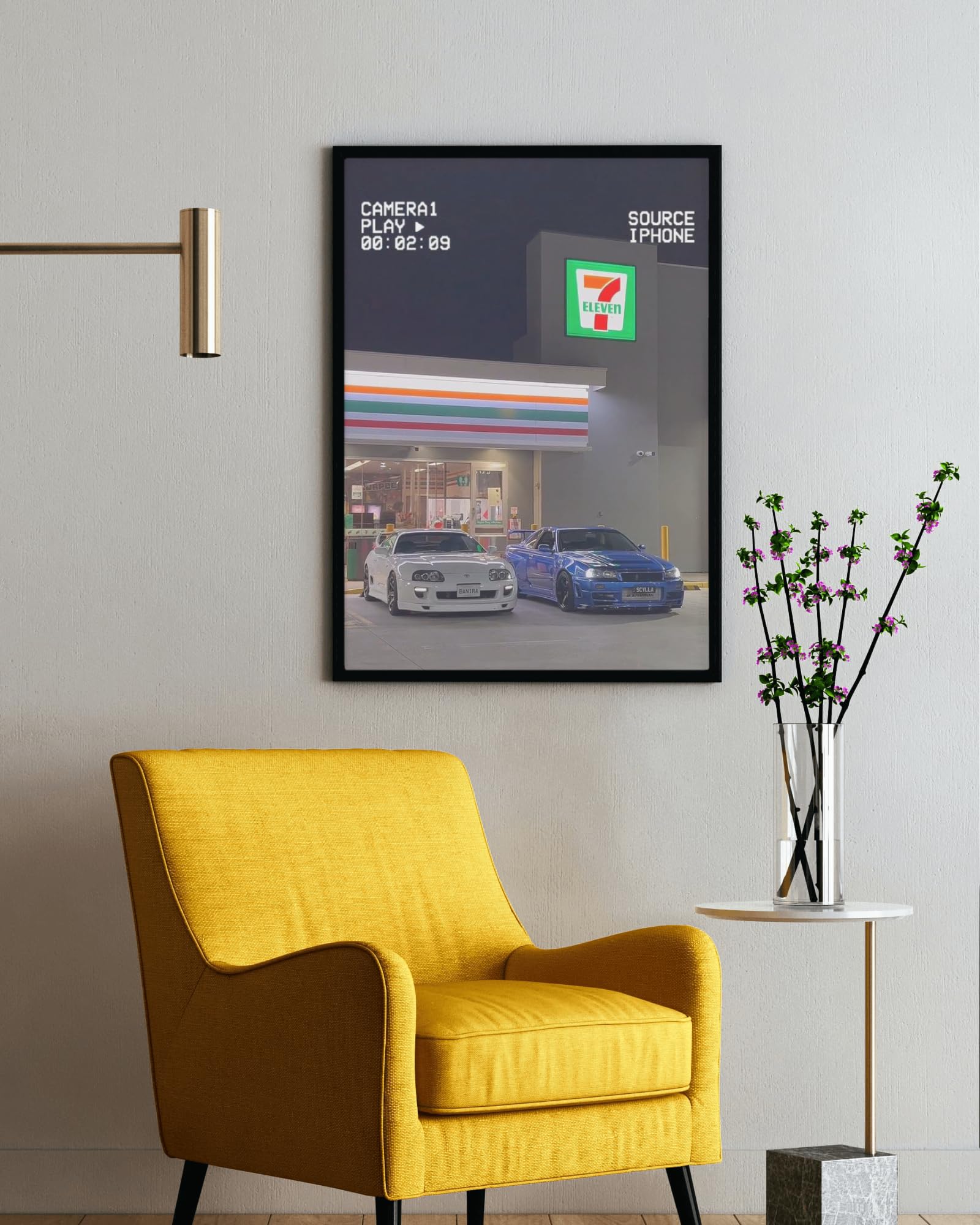 LAMIFRAME Supra MK4 & Nissan Skyline Car Aesthetic, Wall