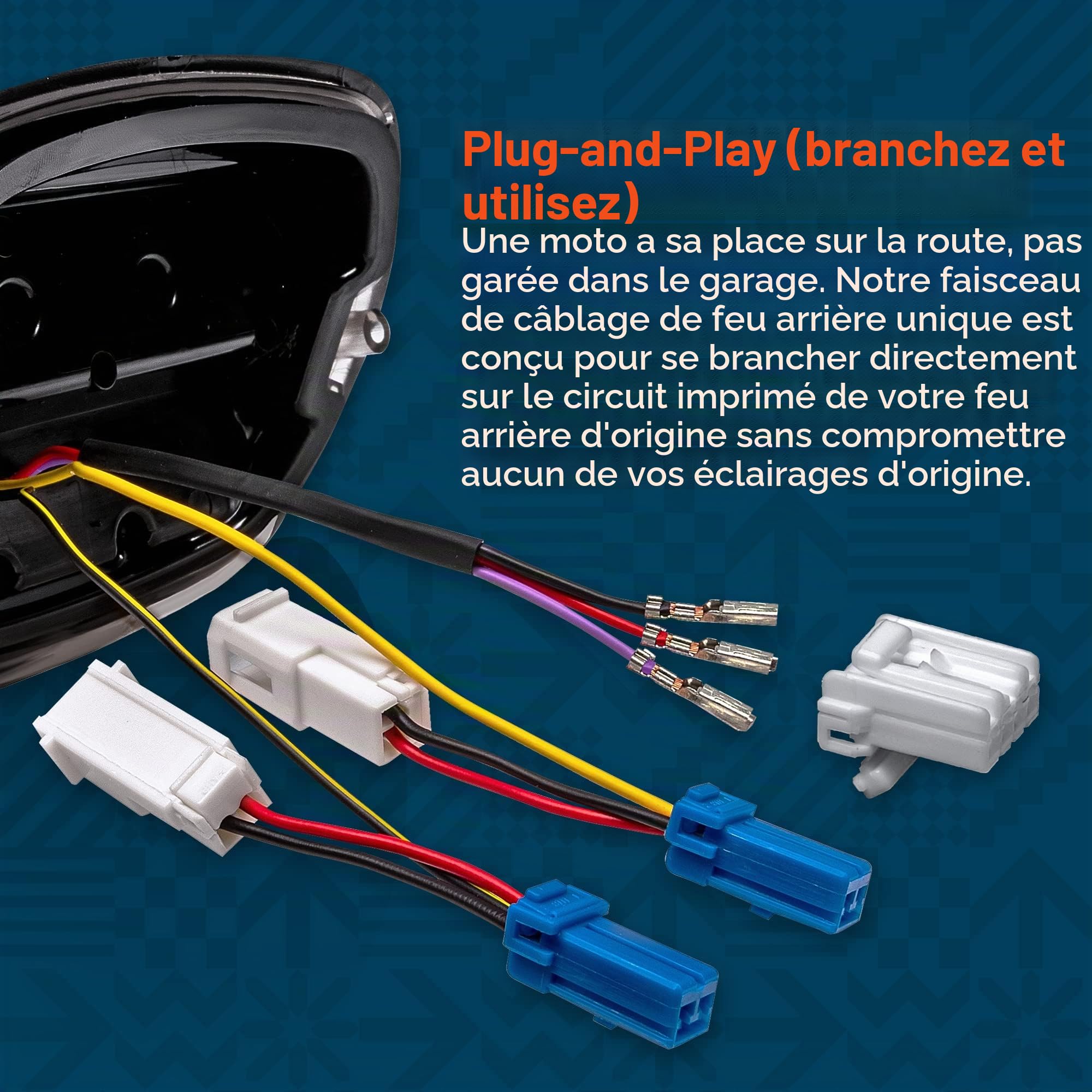 Feu arrière de frein LED pour Harley Davidson [clignotant style F1] [clignotant] [Directionnel] [Design de griffe] [DOT] [Plug-n-Play] Feu de frein arrière compatible avec Sportster Fatboy Softail