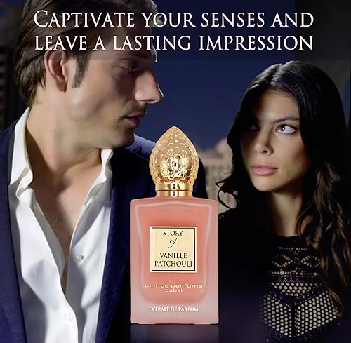 Miniatura 4 de Prince Parfums Dubai - Story of Vanille Pachuli para mujer - 3.4 onzas - Extrait de Parfum - Atractiva fusión floral de vainilla, pachulí y haba