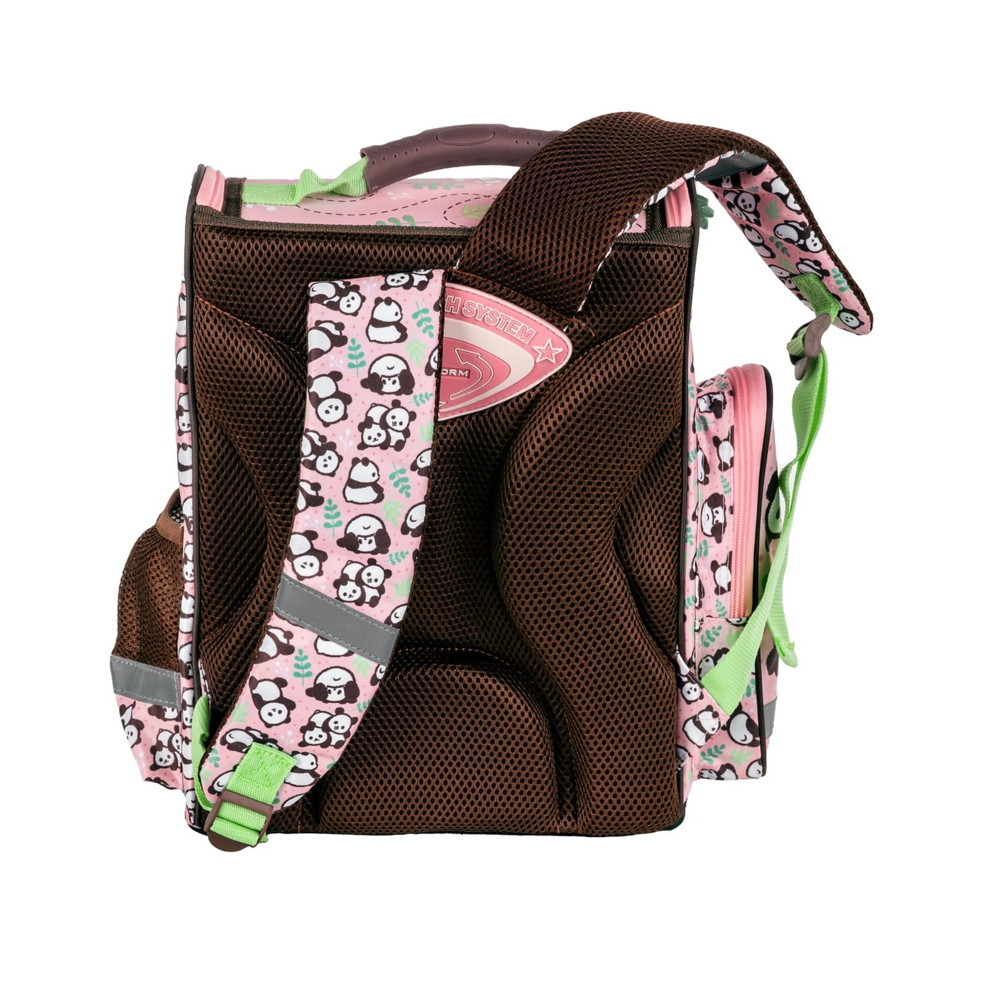 Goldkids - Mochila escolar para niños y niñas, juego de 4/6/8/15 - Mochila escolar para niños con estuche - Bolsa para zapatos y cuaderno de tareas - Diseño Panda - Clase 1-3