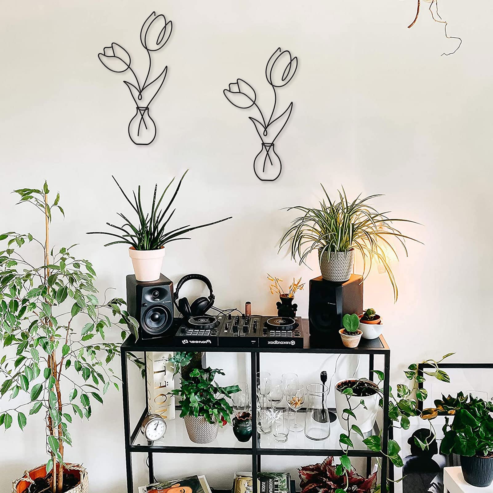 5 Fiori Metallici Per Decorazione Parete - Riutilizzabili, Argento D, Per Casa E Feste - Foto 6