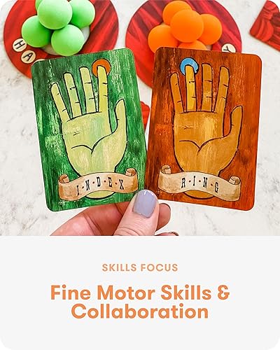 Miniatura 5 de SimplyFun Handy - Juego familiar para niños y adultos a partir de 8 años - Juego de habilidades motoras finas con bolas suaves y cartas, para aula,