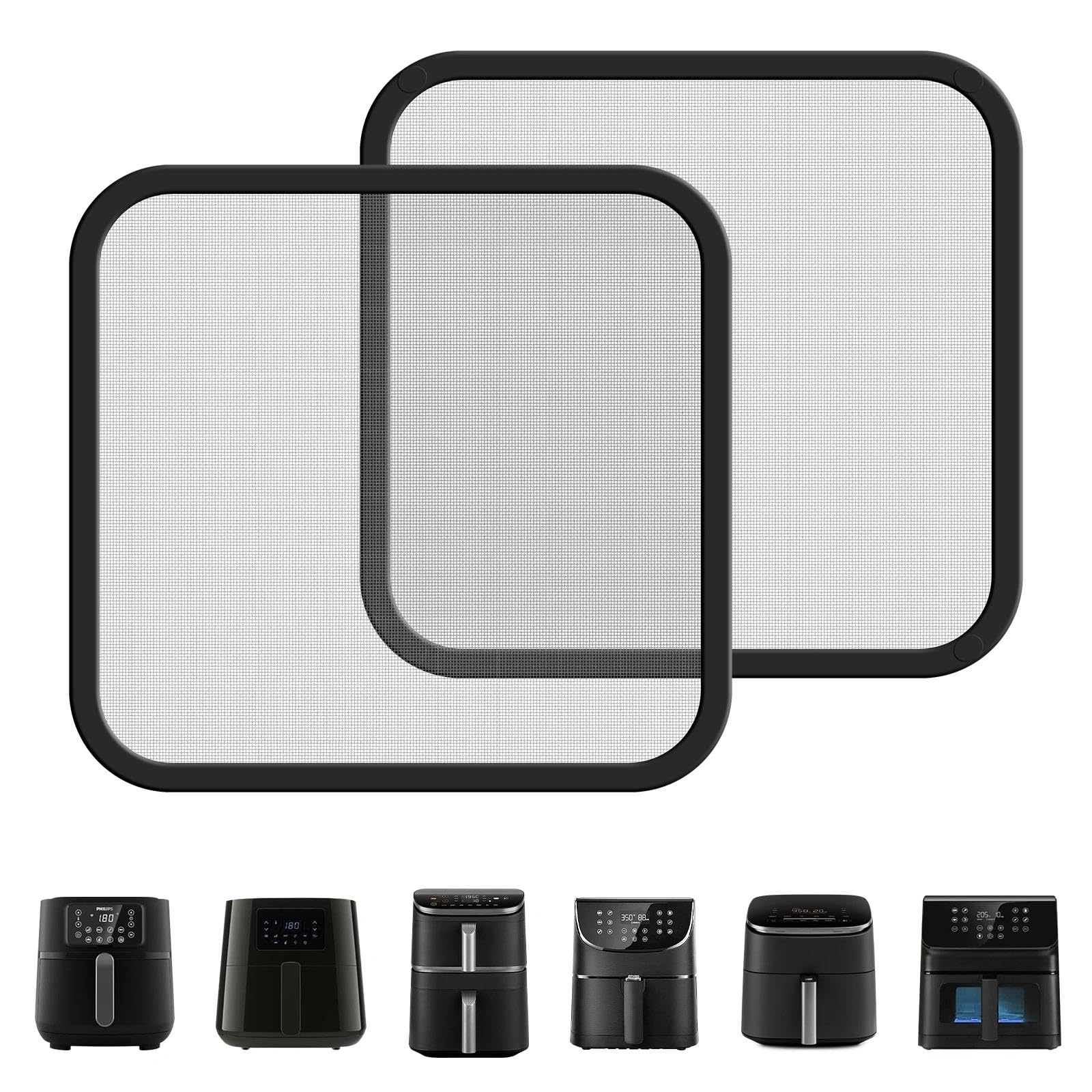 2 x Splash Guard for Air Fryer | for Cosori 5,5L6,0L6,2L, for Turbo Tower10.8L, for Philips HD9270/HD9285/91,Reusable, Kitchen Accessory