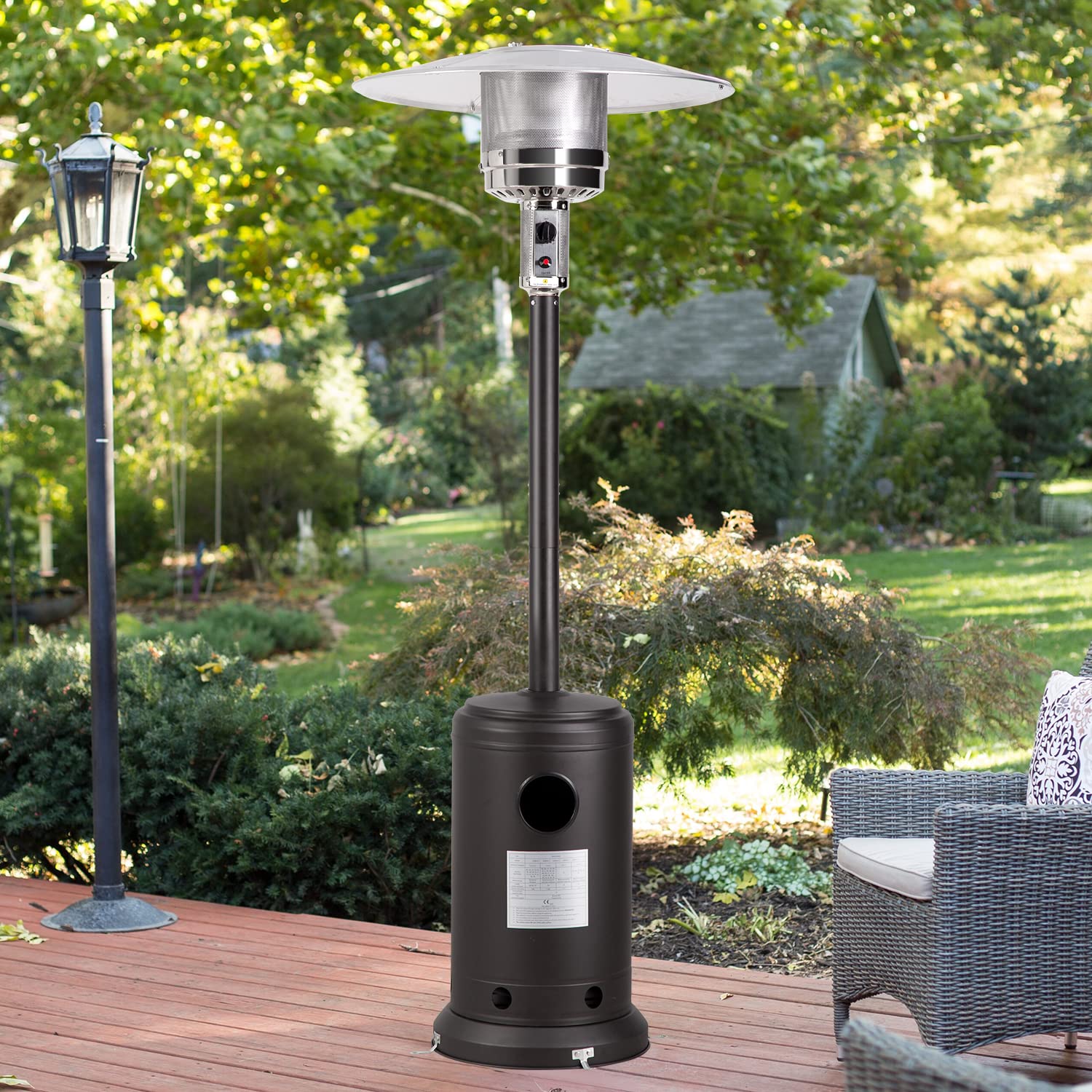 消費税無し HAPPYセレクトショップHiland Outdoor Patio Heater in Hammered Silver kids