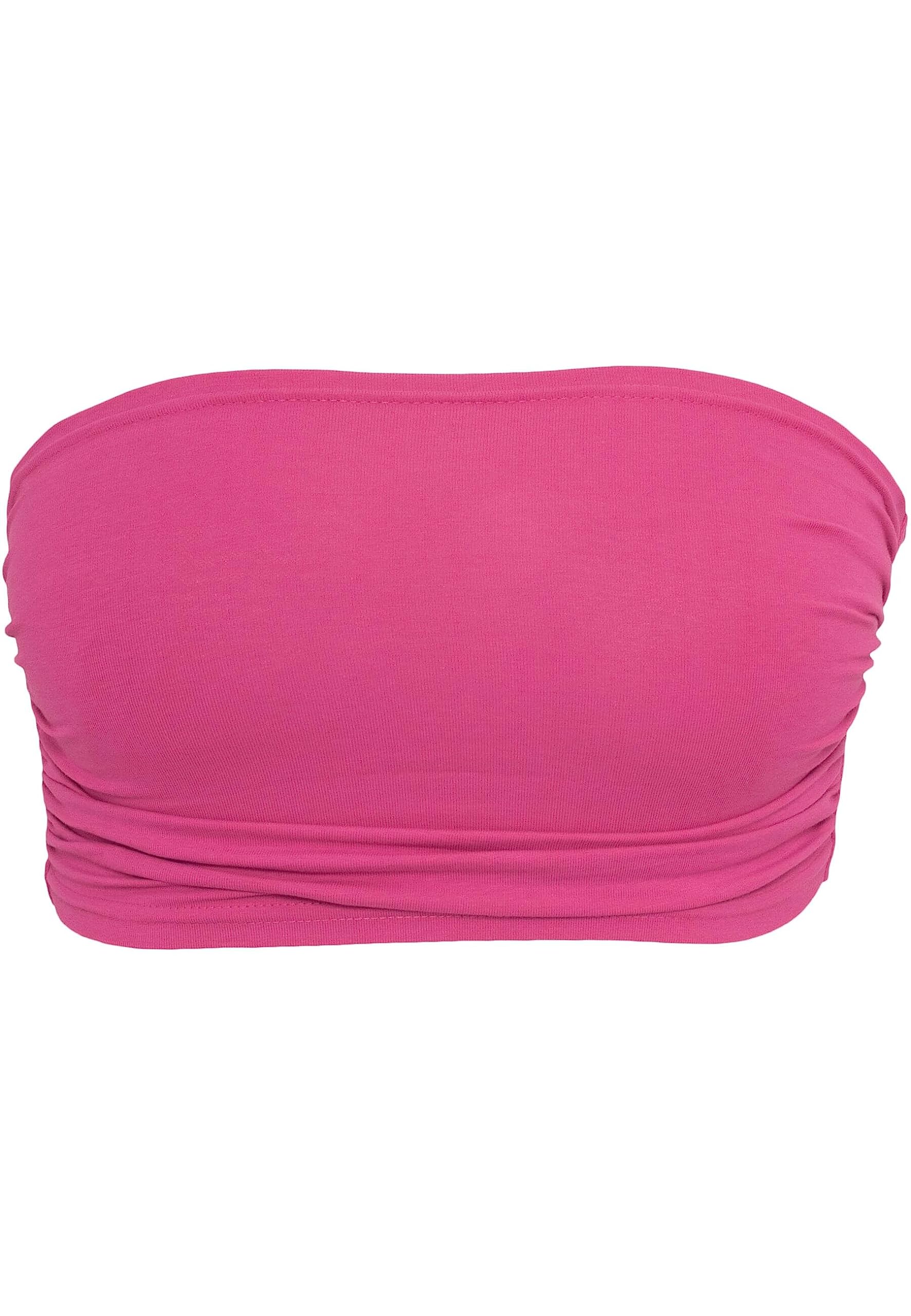 Urban Classics Women's Bandeau Top, Pink (Fuchsia 00106), S Kurz