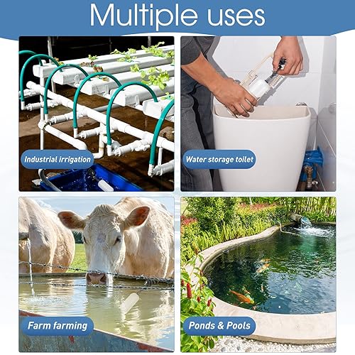 Miniatura 6 de Válvula de bola flotante, tubo de suministro de 12 pulgada macho de llenado automático humidificador de agua con brazo ajustable para estanques,