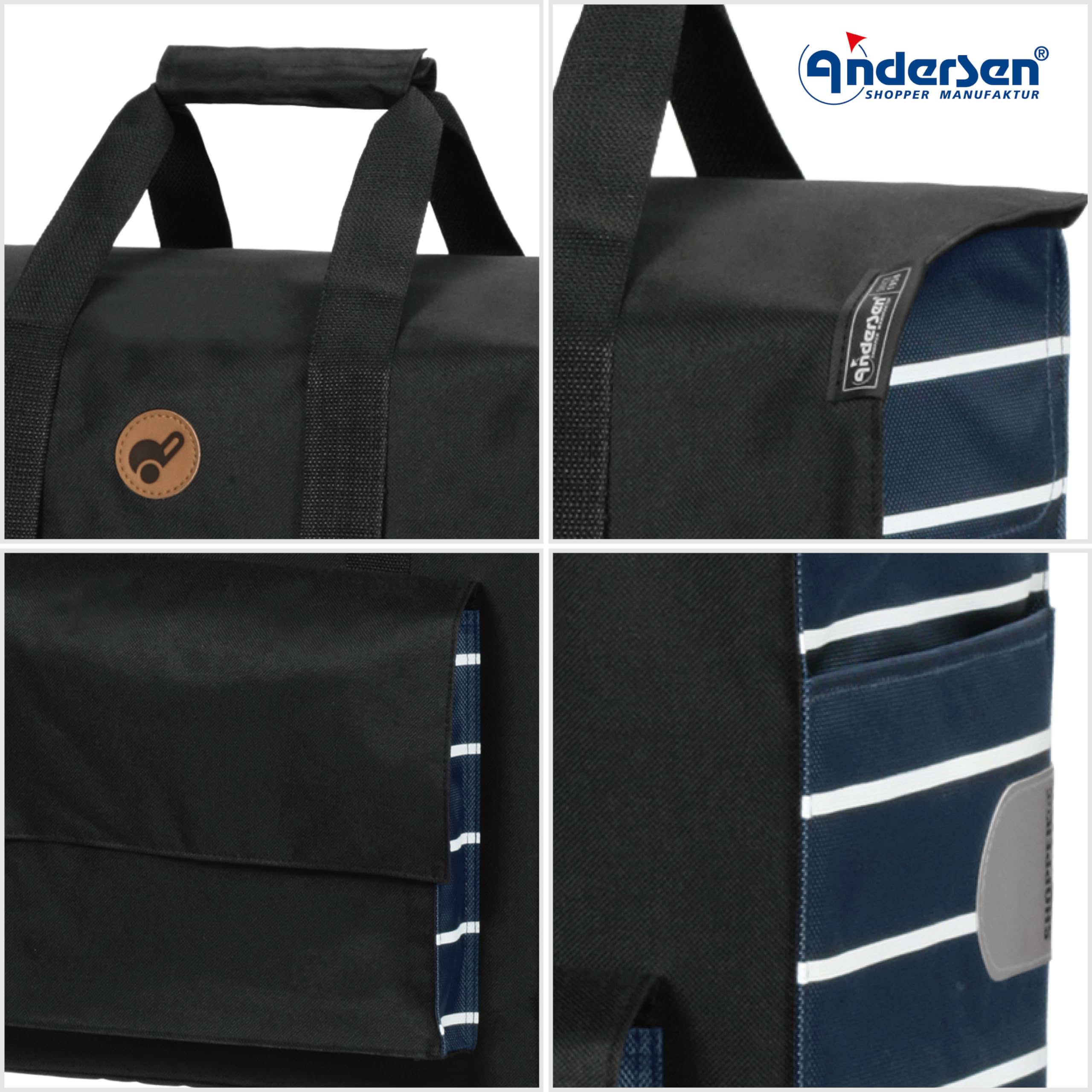 Andersen Einkaufstrolley Komfort Shopper, 50 L, Kühltasche/-fach, Reflektoren, R