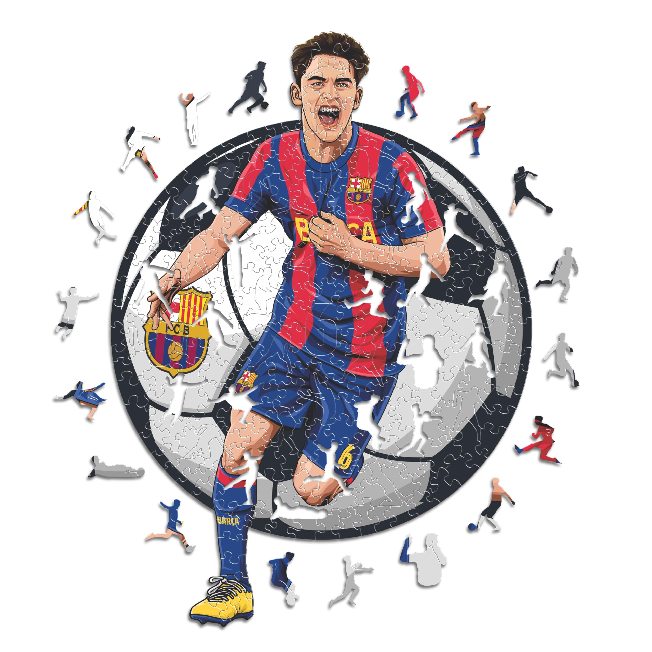 Iconic Puzzles - Barcelona, ​​​​GAVI, offiziell Lizenziertes Holzpuzzle, 100% nachhaltig, Geschenk für Erwachsene und Kinder, Größe M, 270 Teile