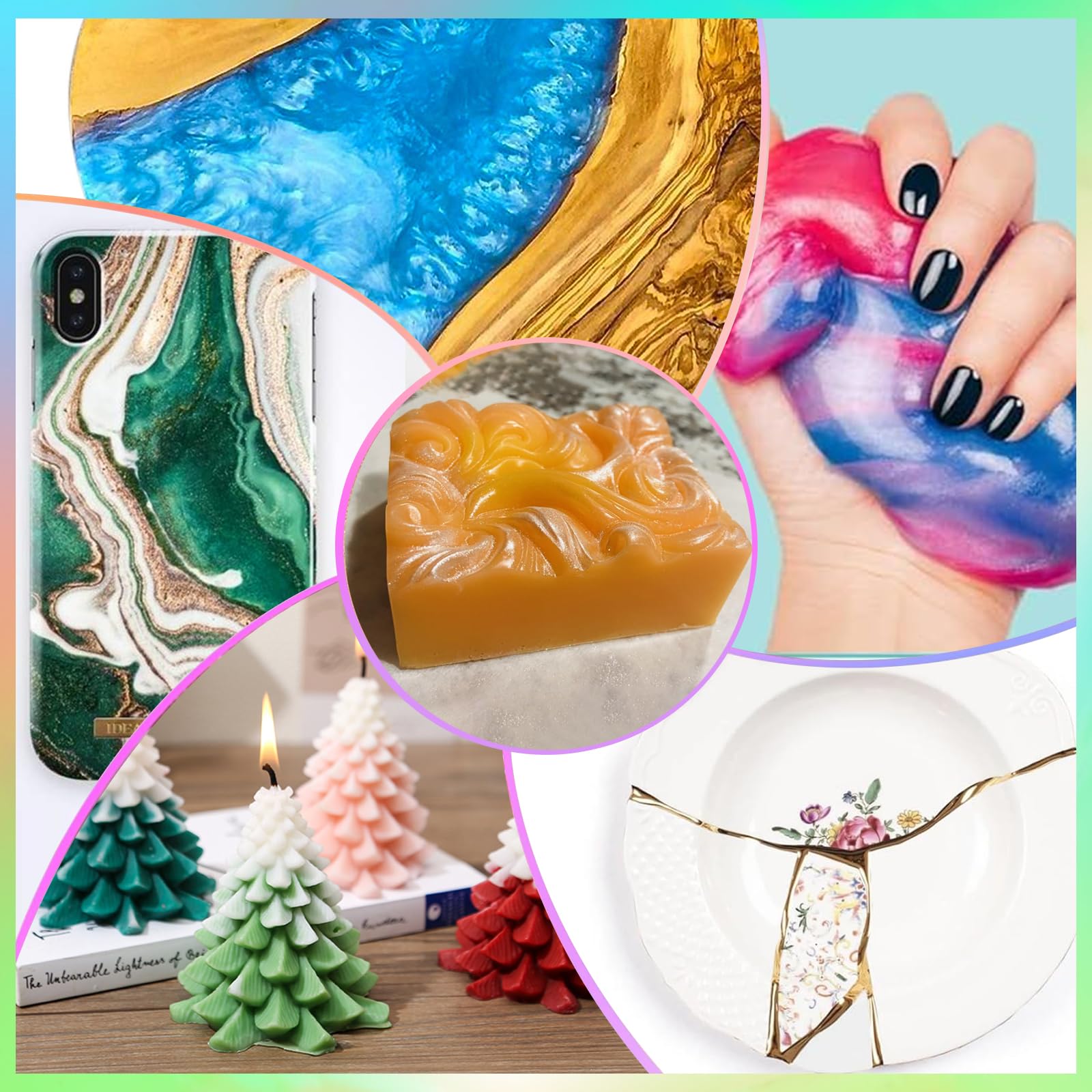 Matio Glimmerpulver, 50 g, Diamant-Weiß, Perlglanz-Effekt, Glimmerpulver für Epoxidharz, natürliche Farbpigmente für Seifenherstellung, Badebombe, Kerzenfarbe, Harzhandwerk, Farbe, Nägel, Schmuck