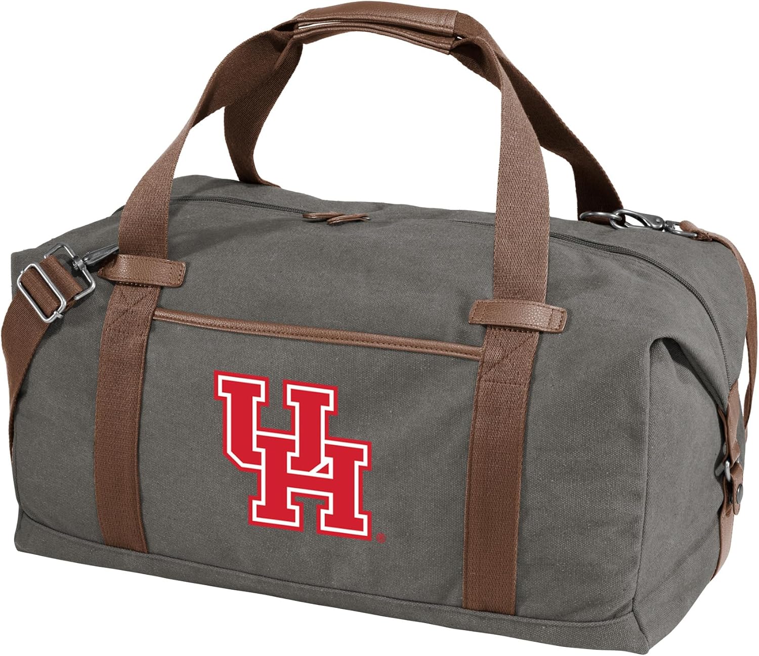 University of Houston Duffel Bag - Carryon, Overnight Travel Bag, Rich Canvas Fabric For UH Cougars Fans and Alumni