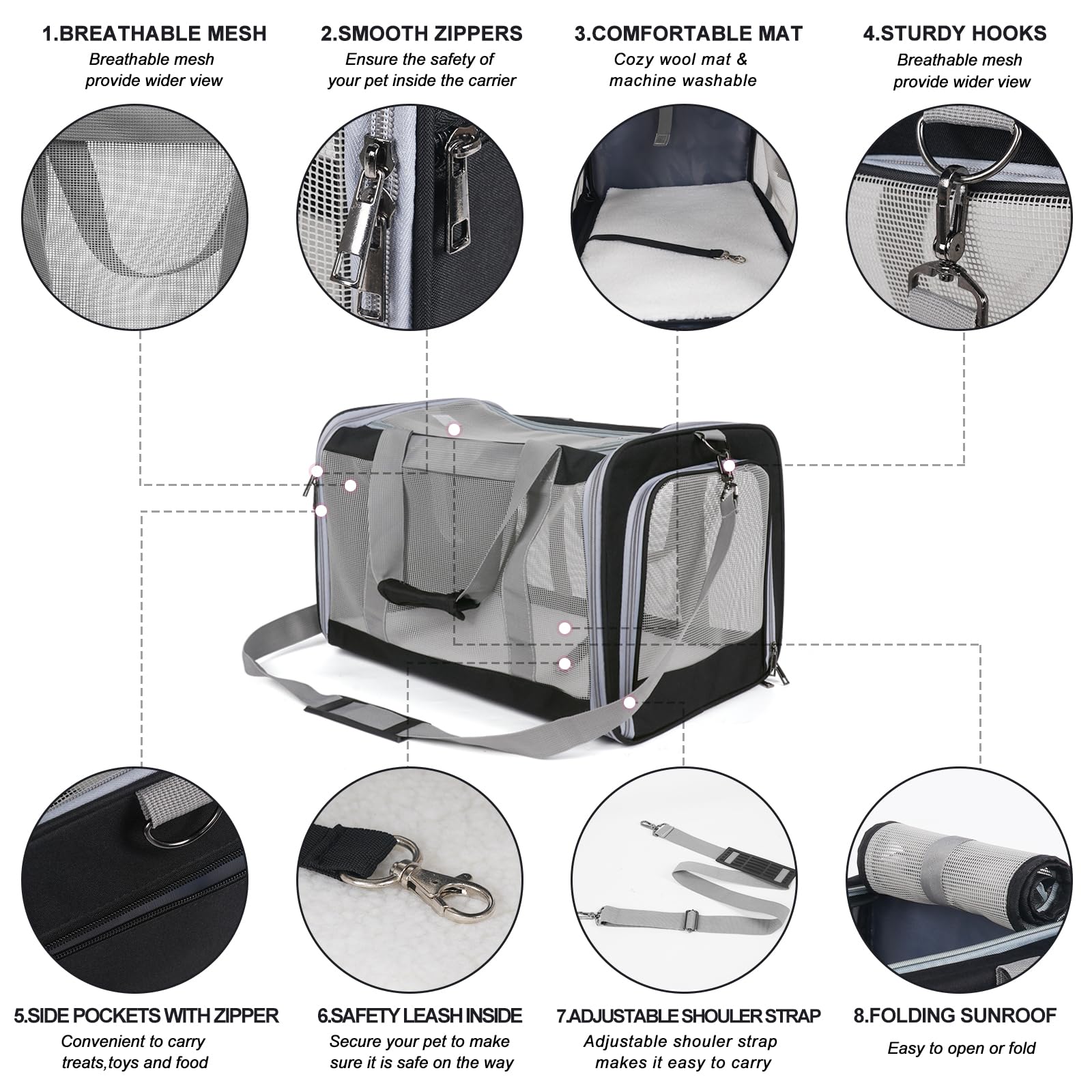 TIYOLAT Pet Carrier for Large Cats of 20 Lbs - Image 4