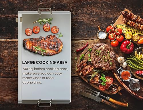 Miniatura 5 de Stanbroil Parrilla de gas de acero inoxidable de 36 pulgadas de repuesto para parrilla de gas Blackstone de 4 quemadores, parrilla superior plana