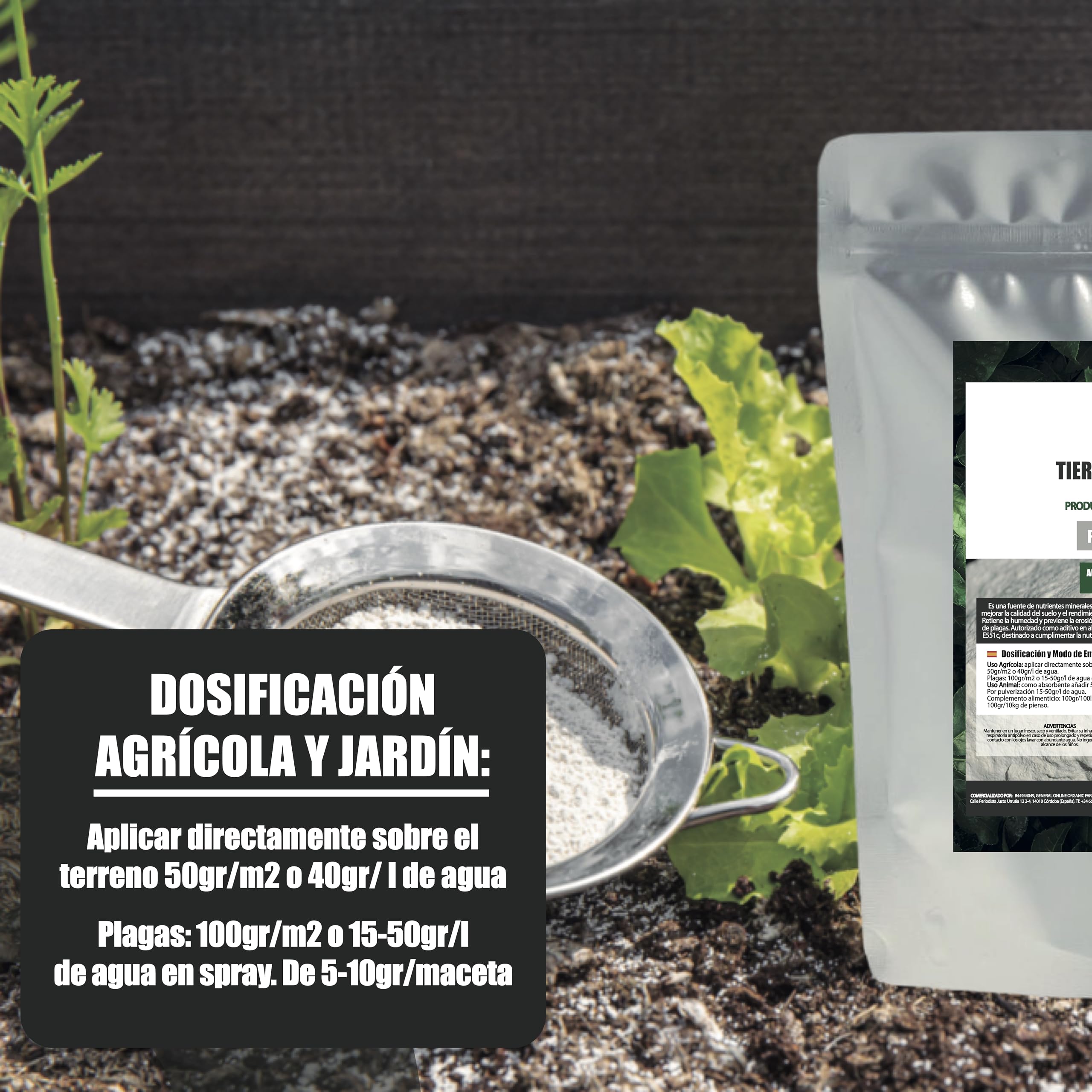 GREENGOF Tierra de Diatomeas Micronizada 1Kg - 100% Natural - Aditivo Alimenticio Animal E551c - No calcinada - Alta Pureza - Sin tratamientos ni residuos. Uso en Agricultura, Jardín y Animales.