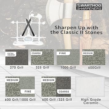 Warthog V-Sharp A4 & Classic II Replacement Hones, Medium & Fine Grit