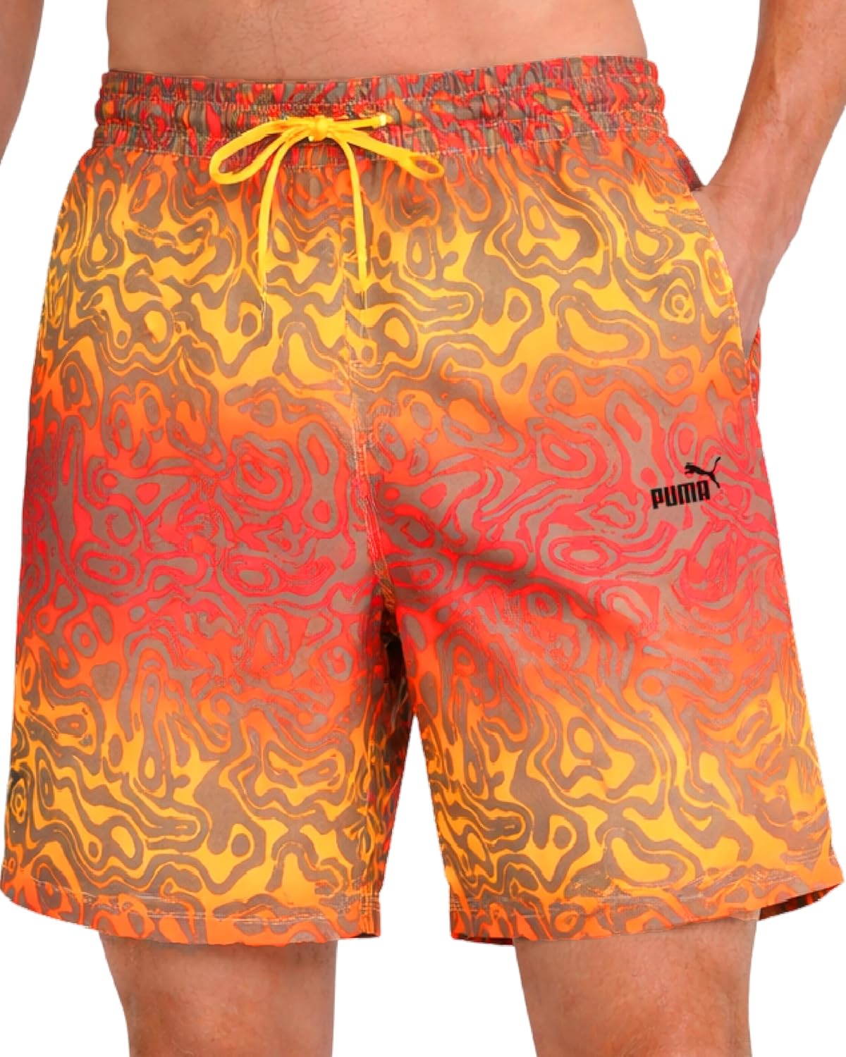 PUMA Mens Swim Trunks - Quick Dry Athletic Performance 8" Inseam Swimming Trunks for Men with Mesh Compression Liner