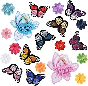 Alethron Bügelflicken Hundepfoten 20 Stück - Bestickte Aufnäher Für Kleidung & Rucksäcke