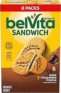 Breakfast Bar Biscuit Sandwiches, Dark Chocolate Creme, 8 Packs (2 Biscuits Per Pack)
