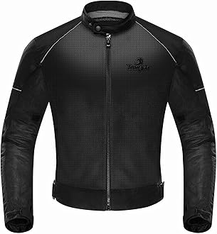 IRON JIA'S Motorcycle Jacket, CE Protection Gear, Breathable Mesh Casual Summer Slim-Fit Biker Riding Jacket for Men XXL