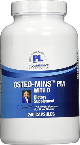 Progressive Labs Osteo-Mins PM con suplemento D, 240 unidades