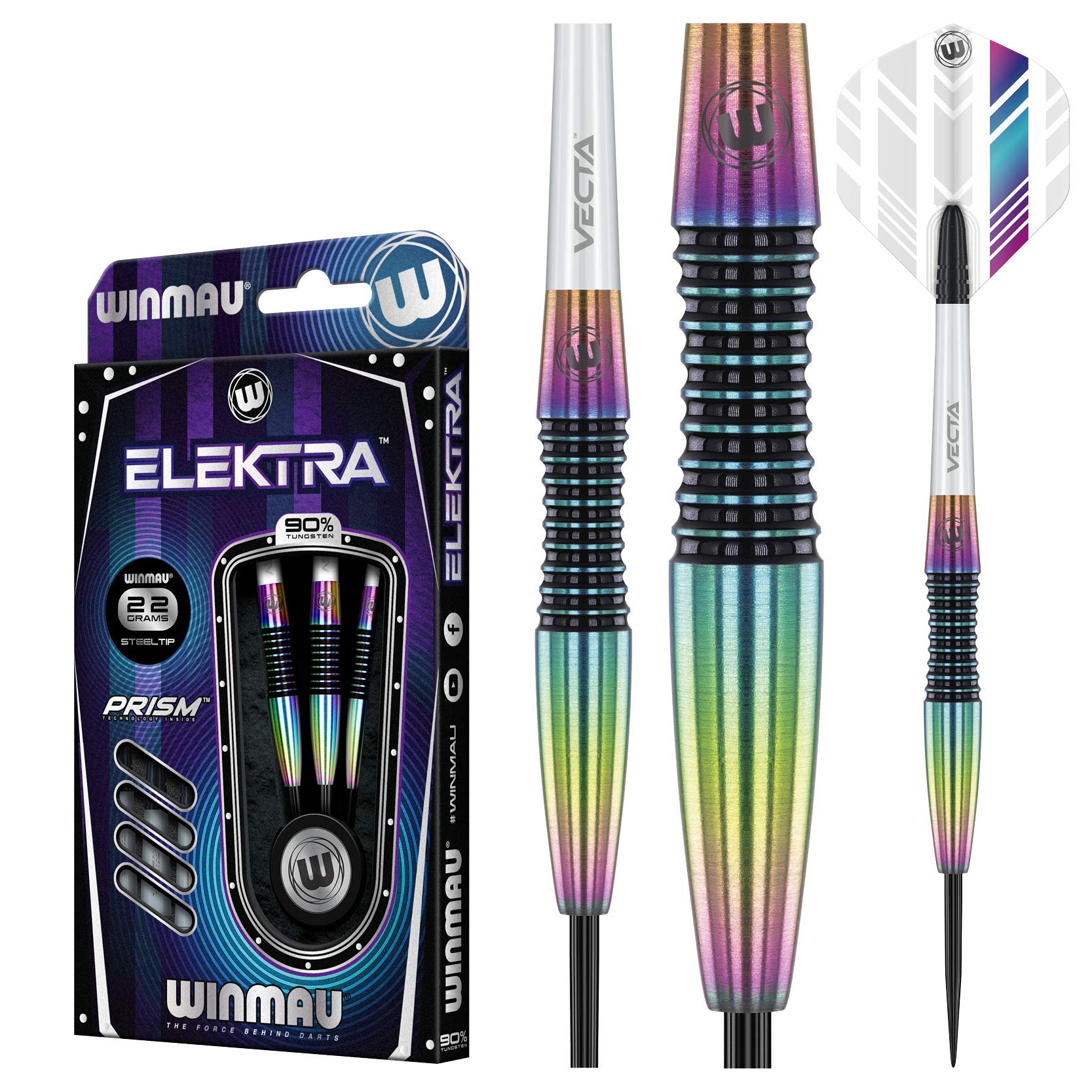 Amazon.co.jp: WINMAU Elektra 90%タングステンスチールチップダーツ